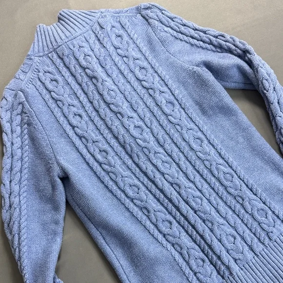L.L. Bean Women’s Light Blue Zip-Up Sweater Size S - Picture 9 of 10